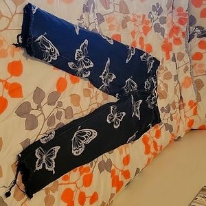 Pacsun high-rise straight black butterfly jeans